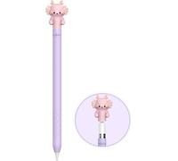 Coque de protection en silicone pour stylet Apple 2e génération, coque de protection en silicone avec accessoires de chargement magnétique et double robinetterie (dragon rose, stylet Apple