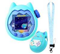 Coque de protection en silicone pour Tamagotchi Paradise - Avec film de protection d'écran et lanière pour Tamagotchi Paradise Eau, terre, ciel, forêt de jade - Doux, mignon, imperméable, anti-rayures