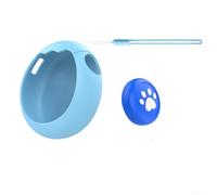 Coque de protection en silicone pour Tamagotchi Paradise - Pour animal domestique virtuel - Avec capuchons, cordon de suspension, accès complet aux boutons (coque + porte-clés + lanière - bleu)