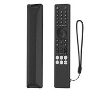 Coque de protection en silicone pour TCL RC833A, coque souple antidérapante pour télécommande RC833A avec cordon (noir)