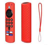 Coque de protection en silicone pour télécommande Fire TV Stick4K avec propriétés anti-chocs et antidérapantes, légère pour éviter la fatigue de manipulation (rouge)