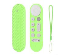Coque de protection en silicone pour télécommande Google TV Streamer 4K : coque de protection antidérapante et ajustée avec cordon de serrage, compatible avec le modèle 2024 - Noir (vert la nuit)
