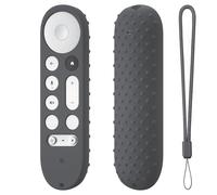 Coque de protection en silicone pour télécommande Google TV Streamer 4K TV 2024 pour Google GY3LE (gris foncé)