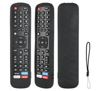 Coque de protection en silicone pour télécommande Hisense EN2BI27H EN2BF27H EN2BB27H EN2X27HS EN2D27 EN2AK27H TV Housse de protection antichoc avec cordon (Noir)
