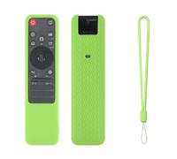 Coque de protection en silicone pour télécommande LG MR-25GA, coque souple pour télécommande MR-25GA TV, texture antidérapante, protection antichoc avec cordon (vert fluo)