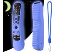 Coque de protection en silicone pour télécommande LG TV MR21GA, MR21GN, MR21GC, MR22GA, MR22GC, MR23GA, MR23GN, MR23GC, bâton TV, housse antidérapante et résistante aux chocs avec cordon (bleu