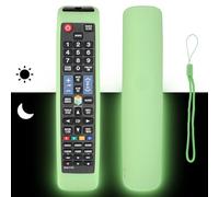 Coque de protection en silicone pour télécommande Samsung AA59-00790A AA59-00582A BN59-01198Q BN59-01198C TV Coque de protection antichoc avec cordon Vert fluo