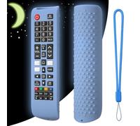 Coque de protection en silicone pour télécommande Samsung Smart TV BN59-01315A BN59-01315B BN59-01175N BN59-01247A - Housse de protection antidérapante et antichoc avec cordon phosphorescent