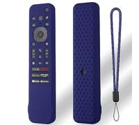 Coque de protection en silicone pour télécommande Sony RMF-TX810U RMF-TX811U RMF-TX910U, coque de protection antichoc et antidérapante avec lanière (bleu nuit)