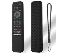Coque de protection en silicone pour télécommande Sony RMF-TX810U RMF-TX811U RMF-TX910U, coque de protection antichoc antidérapante avec lanière (noir)