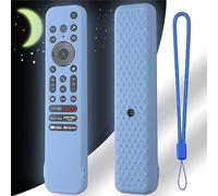 Coque de protection en silicone pour télécommande Sony RMF-TX810U RMF-TX811U RMF-TX910U, coque de protection antichoc et antidérapante avec lanière (bleu lumineux)
