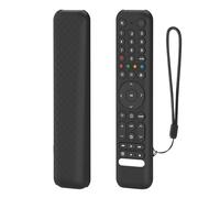 Coque de protection en silicone pour télécommande TCL RC716/RC833 - Antidérapante et souple - Résistante aux chocs - Avec cordon de serrage (noir)