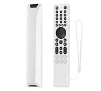 Coque de protection en silicone pour télécommande TCL RC833A, antidérapante, lavable, avec cordon, souple, protection contre les chocs (blanc)