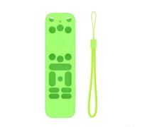 Coque de protection en silicone pour télécommande vocale 4K Plus Pro - Antichoc, antidérapant et léger - Avec cordon - Accès facile à tous les boutons (vert fluo)