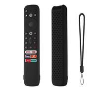Coque de Protection en Silicone pour télécommande vocale TCL RC902V FMR1 FAR2 FMR4, étui de Protection pour télécommande TCL 55R646 55S546 65R646 65S546 75R646 75S546 Series TV Télécommande (Noir)