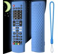 Coque de protection en silicone pour télécommandes LG AKB75095307 AKB75375604 AKB74915305 AKB75095302 AKB73715601 AKB Series TV Stick - Housse antidérapante avec cordon (bleu lumineux)