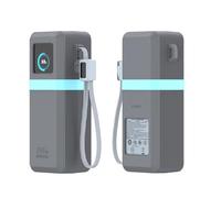 Coque de protection en silicone pour UGREEN Nexode Pro 25 000 mAh 200 W PB728, trous de lanière renforcés et fenêtre d'affichage intelligente, antichoc pour accessoires de banque d'alimentation (gris)