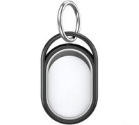 Coque de protection en silicone pour Xiaomi Smart Tag avec porte-clés, coque anti-perte pour pochette en TPU, porte-clés pour clés, sacs, bagages et animaux domestiques (noir)
