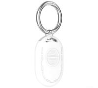 Coque de protection en silicone pour Xiaomi Tag conçue pour s'adapter aux modèles BLE et UWB avec porte-clés pour une portabilité fonctionnelle (blanc)