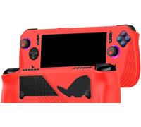 Coque de protection en silicone, résistante aux chocs, ultra fine et antidérapante pour console de jeu ROG Ally X, coque de protection antidérapante et résistante aux rayures (rouge)