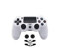 Coque de protection en silicone souple antidérapante blanche pour manette PS4, accessoires