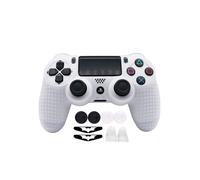 Coque de protection en silicone souple antidérapante blanche pour manette PS4 Slim Pro