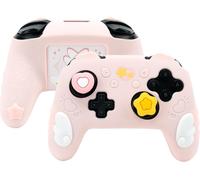 Coque de Protection en Silicone Souple antidérapante pour Manette Nintendo Switch Pro avec 2 Capuchons de Pouce et 1 Autocollant-Série Star Wings