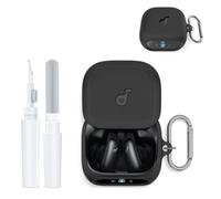 Coque de protection en silicone souple pour Anker Soundcore Liberty 5 Pro, kit d'accessoires résistant aux chocs, mousqueton et stylo de nettoyage, protection complète contre les chocs, les rayures et