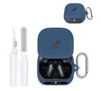 Coque de protection en silicone souple pour Anker Soundcore Liberty 5 Pro, kit d'accessoires résistant aux chocs, mousqueton et stylo de nettoyage, protection complète contre les chocs, les rayures et