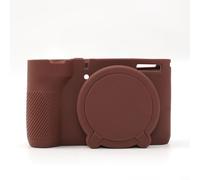 Coque de protection en silicone souple pour Canon PowerShot V1, coque antichoc pour appareil photo avec découpes précises, légère et anti-rayures en noir, blanc, rose, vert, marron (marron)