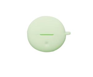 Coque de protection en silicone souple pour casque OPPO Enco Clip2, résistant aux chocs et aux rayures, avec boucle porte-clés (vert matcha)