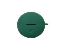 Coque de protection en silicone souple pour casque OPPO Enco Clip2 - Résistante aux chocs et aux rayures - Avec boucle porte-clés - Vert foncé