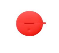 Coque de protection en silicone souple pour casque OPPO Enco Clip2, résistante aux chocs et aux rayures, avec boucle porte-clés (rouge)