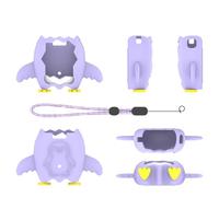 Coque de protection en silicone souple pour Tamagotchi Paradise - Résistante aux chutes et à la poussière - Avec lanière - Violet