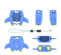 Coque de protection en silicone souple pour Tamagotchi Paradise - Résistante aux chutes et à la poussière - Avec lanière - Bleu