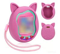 Coque de protection en silicone souple pour Tamagotchi Uni - Moule précis 1:1 résistant aux chocs et à la poussière pour appareil Tamagotchi Uni (rose)