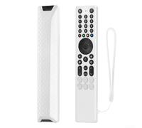 Coque de protection en silicone souple pour télécommande - Étui de protection lavable avec cordon d'accès complet aux boutons - Design anti-chute pour un usage domestique (blanc)