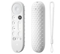 Coque de protection en silicone souple pour télécommande Google TV Streamer 4K 2024 - Anti-poussière et anti-chute - Blanc