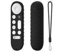 Coque de protection en silicone souple pour télécommande Google TV Streamer 4K 2024 - Anti-poussière et anti-chute - Noir