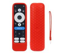 Coque de protection en silicone souple pour télécommande Onn Google TV 4K Pro 2024 et 2025 - Anti-poussière et antidérapante - Rouge