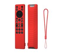Coque de protection en silicone souple pour télécommande TCL RC813A/RC923A - Texture antidérapante - Rouge