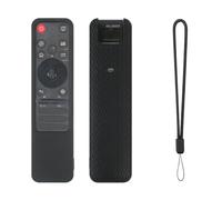 Coque de protection en silicone souple pour télécommandes LG MR-25GA (avec dragonne), texture antidérapante (noir)