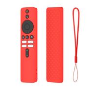 Coque de protection en silicone souple pour Xiaomi Mi TV Box S 2ème génération - Coque de protection antichoc pour télécommande Mi TV Stick - Rouge