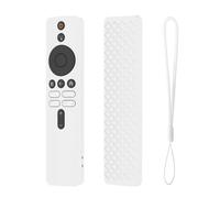 Coque de protection en silicone souple pour Xiaomi Mi TV Box S 2ème génération - Coque de protection antichoc pour télécommande Mi TV Stick - Blanc