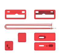 Coque de protection en silicone souple transparente anti-chute pour Kodak Charmera porte-clés pour appareil photo numérique, Rouge, Étui de protection