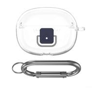 Coque de protection en silicone transparent pour casque SHOKZ Open Dots ONE étanche, coque avec mousqueton, protection complète (transparent)