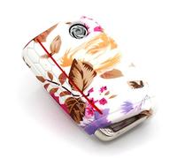 Coque de Protection en Silicone VB Adaptée aux Clés de Voiture à 3 Boutons de Meilleurs Folia Blumenmuster