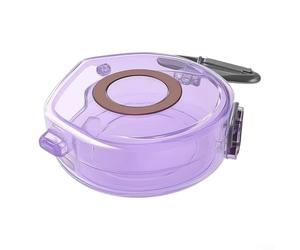 Coque de protection en TPU pour boîtier de charge Oura Ring 5, coque rigide à verrouillage sécurisé, résistante aux rayures, rangement portable pour un usage quotidien (violet)