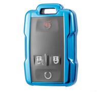 Coque de protection en TPU pour Chevrolet Silverado 2014 2015 2016 2017 2018 avec découpes précises pour boutons et logo (bleu)