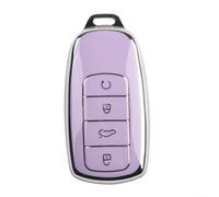 Coque de protection en TPU pour clé de voiture Chery pour Tiggo 8 Plus 8, Pro 7, Pro Arrizo 2021, conçue pour une protection complète et une précision des boutons (violet)